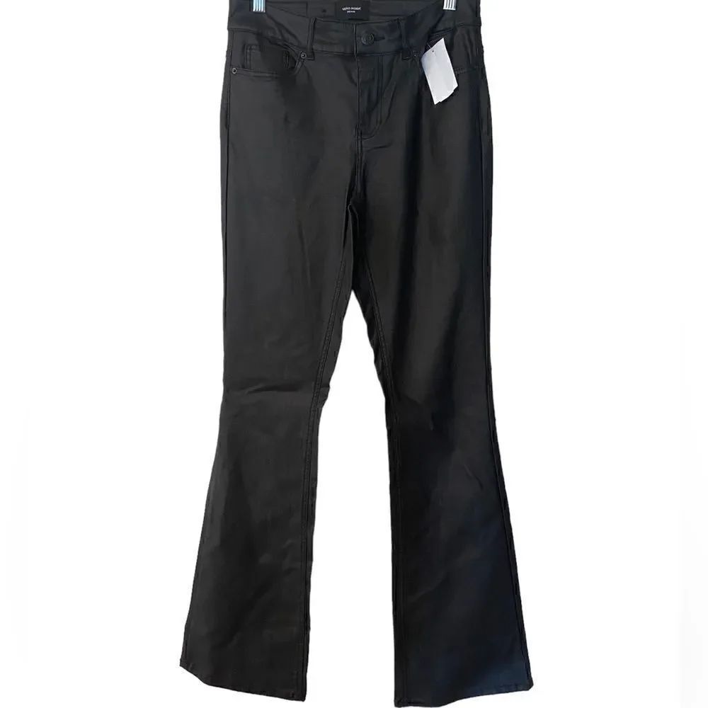 Vero Moda Black Woman’s Mr Flared Coated Jeans